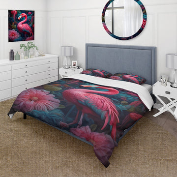 Tropical Flamingo Grace III - Duvet Cover Set